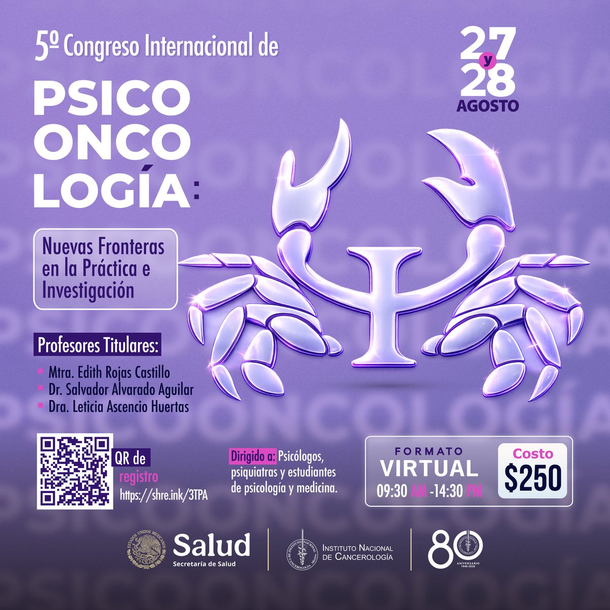 incanMX's tweet photo. Participa en el 5.º Congreso Internacional de Psicooncología o inscríbete a alguno de sus talleres precongreso y conoce las nuevas fronteras en la práctica e investigación. ¡Te esperamos! https://t.co/zHdNpQEaHm
