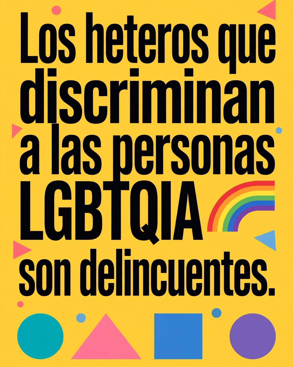 RickyKlehr's tweet photo. Los heteros que discriminan a las personas LGBTQIA 🌈 son delincuentes. https://t.co/jj8xPtRa5N