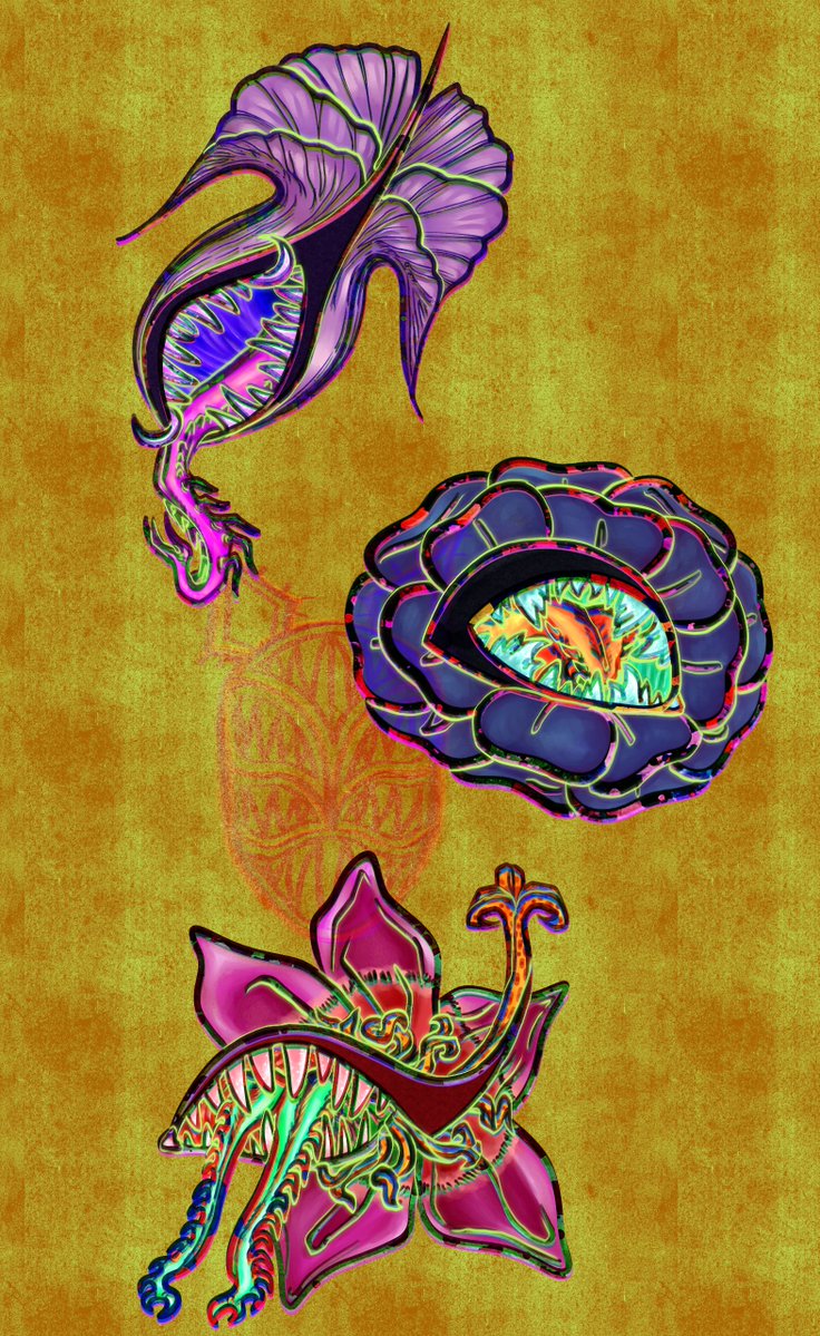 AzuladoVerde's tweet photo. EYECATCHING HORRORS
#originaldesign #creature #monster #bodyhorror #flowers #illustration #makeup #abstract https://t.co/PcocTvR1BA
