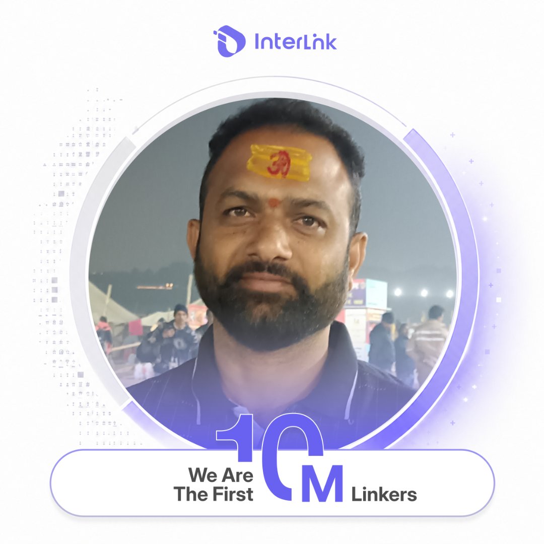 kkumar97169485's tweet photo. Congratulations &amp; happy to Interlink linkers,
Proud to be one of the First 10 Million Linkers.
 I've updated my avatar and I'm excited to be part of this memorial journey.

#WeAreTheFirst10MLinkers #InterLink #ITLG #ITL https://t.co/Hzbi0qQ9iD