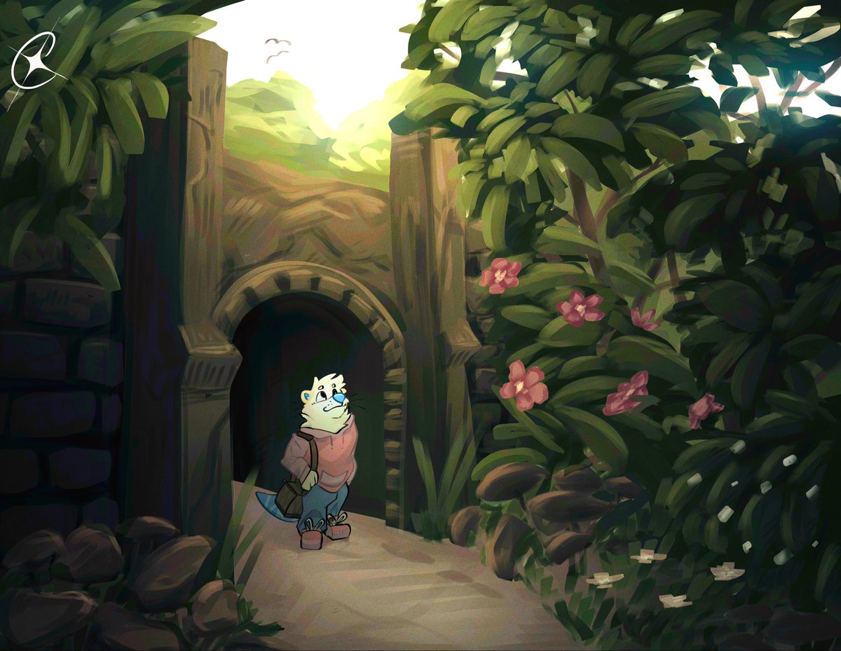ccneakamilo's tweet photo. Just a nice stroll through nature 🍀

#art #furryart #furry #digitalart #furryoc #furrydrawing #otter https://t.co/2ypwNsL5lR