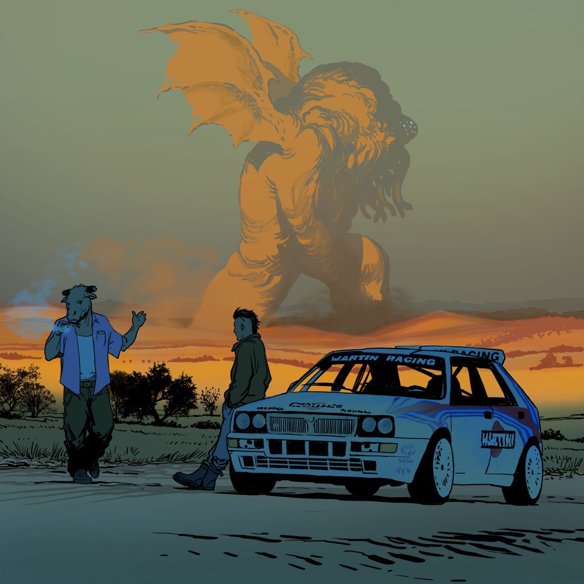 EmemMath's tweet photo. Un assemblage qui peut sembler hétéroclite mais il y a vraiment une idée derrière.
#oxhead #rally #rallycar #cthulhu #greatancient #punk https://t.co/l65fuEjf6f