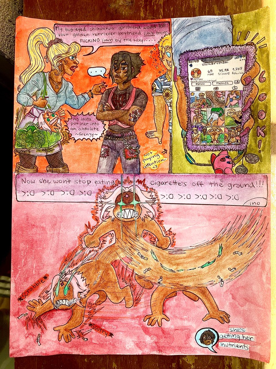 AzuladoVerde's tweet photo. Pursedog Sakura is REAL and she's chewing my wires!
#sakuraharuno #comic #comedy #chibi #sasukeuchiha #narutouzumaki #inoyamanaka #sakuino #sasunaru #modernau #watercolor #meme https://t.co/kpd1VUWPU4