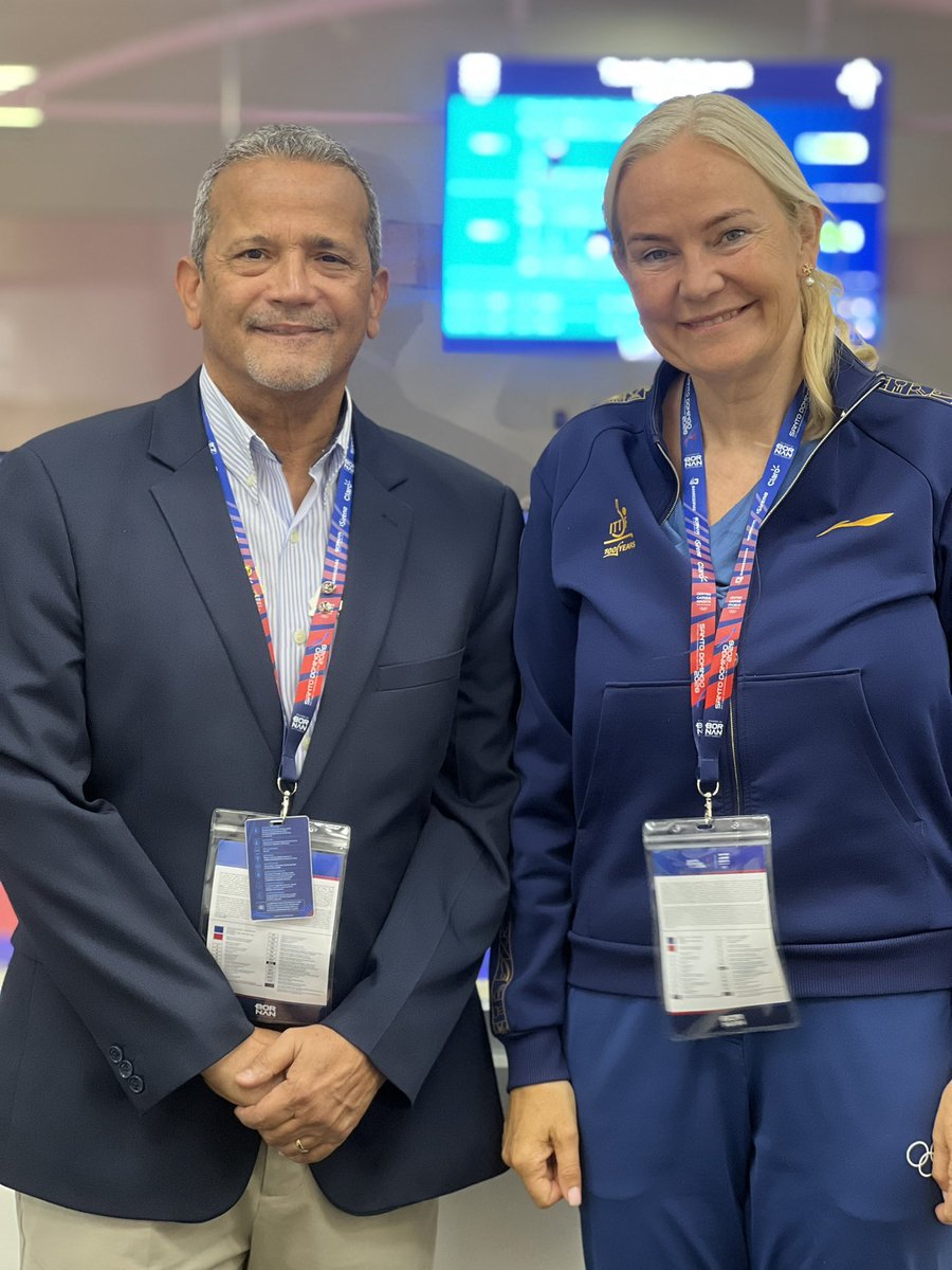ITTFAmericas's tweet photo. ITTF Américas da la bienvenida a la Presidenta de la Federación Internacional de Tenis de Mesa, Petra Sörling, quien se encuentra en República Dominicana 🇩🇴 en el marco de los Juegos Centroamericanos y del Caribe Santo Domingo 2026. https://t.co/6PIrnimwfu