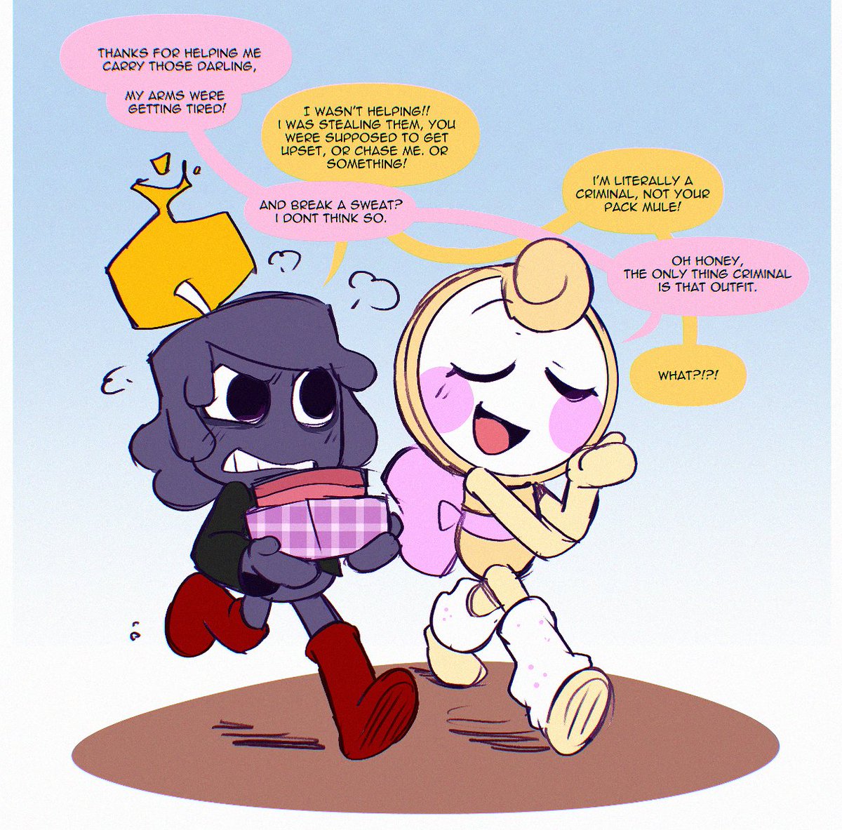 Komoroshi's tweet photo. I think they'd be good friends #dandysworld #waxwell https://t.co/PvCFZ9Ubi5