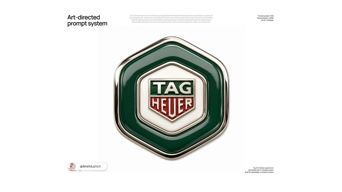 AmirMushich's tweet photo. 3D collectible achievement badge / GPT Image [dir. v7]

3-variable prompt system, turns any brand into an ornate collectible 3D badge

Prompt 🔽
Grow faster in AI: https://t.co/3SoykWUSTd