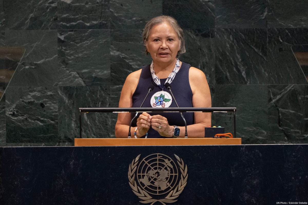 UN's tweet photo. There are 476 million Indigenous Peoples

🔹living in 90 countries
🔹representing 5,000 cultures
🔹speaking the majority of the world's 7,000 languages

On Sunday’s #IndigenousDay, see what the UN is doing to promote &amp; protect their rights: https://t.co/dVjuQwJKPk https://t.co/rKYtklBUvx