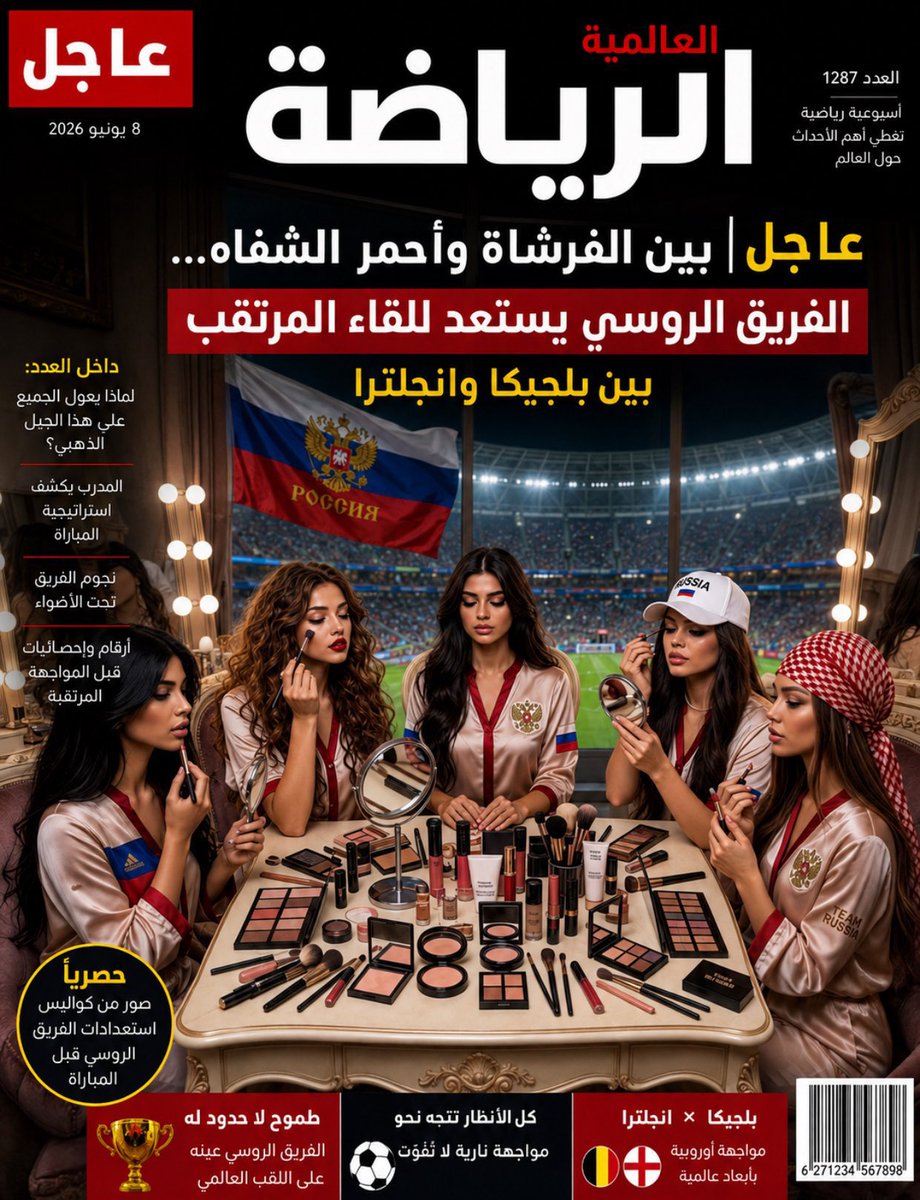 ta3yyy's tweet photo. #اخر_اخبار_المنتخب_الروسي
🇷🇺🇷🇺🇷🇺🇷🇺🇷🇺🇷🇺🇷🇺🇷🇺
استعدادات الفريق الروسي قبل المباراة الكبرى:

_خطة 4-3-3 ❌

_ضبط المكياج والتعديل الأخير 💄✅

الجاهزية النفسية أهم من التكتيك يا جماعة! 😂

#حاصلة_مجلة_الرياضة
@i56sik https://t.co/XJ3V017EVC