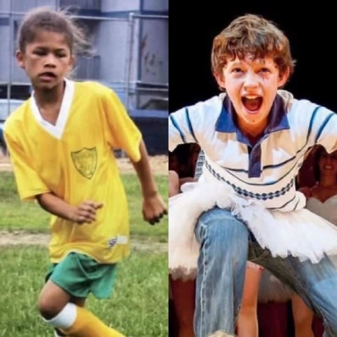 En_jupiter_'s tweet photo. Zendaya pasó su infancia jugando fútbol. Tom Holland creció bailando ballet. https://t.co/VQH6GSO7Hu