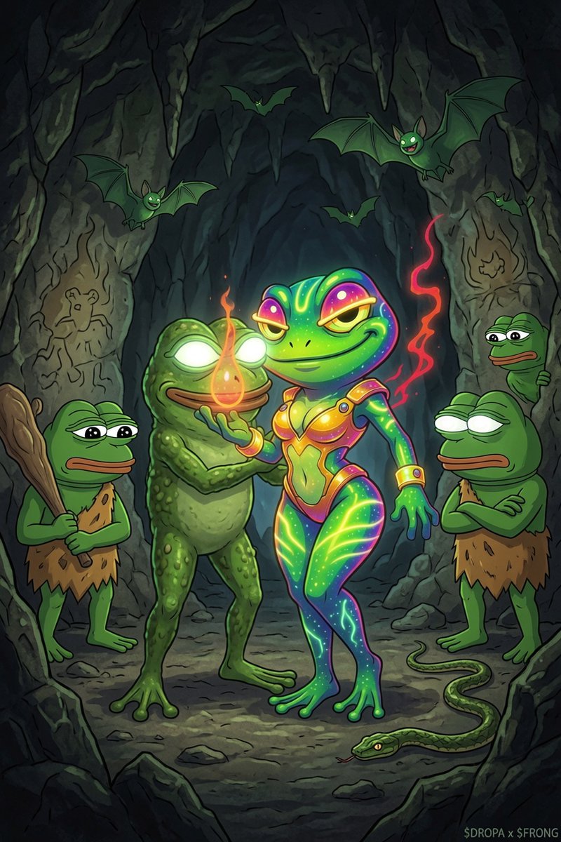 dropaalpha's tweet photo. $DROPA pulled $FRONG into the Dropa Hall.Neon body pressed against him.
Energy drop still burning.Crowd going crazy.
Pepe frogs jealous as hell.Still no official news.
Just pure voltage. https://t.co/GAOv3DzOcV
