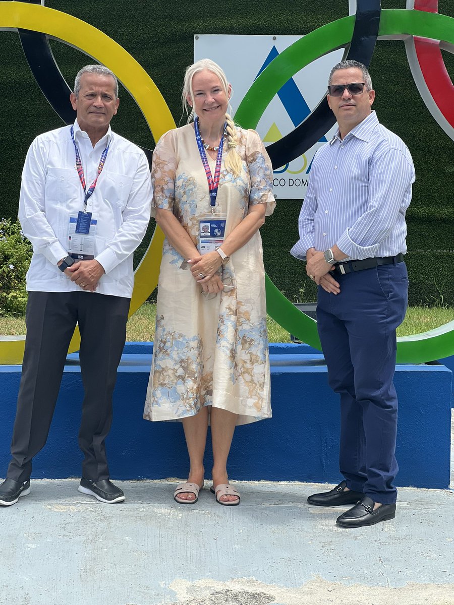ITTFAmericas's tweet photo. Cumpliendo su agenda oficial en República Dominicana, la presidenta de la ITTF, Petra Sörling, realizó una visita al Albergue Olímpico Dominicano 🙌

La misma estuvo acompañada de Garibaldy Bautista, presidente del Comité Olímpico Dominicano y Juan Vila, presidente ITTF Américas. https://t.co/QuTyMZ6clD