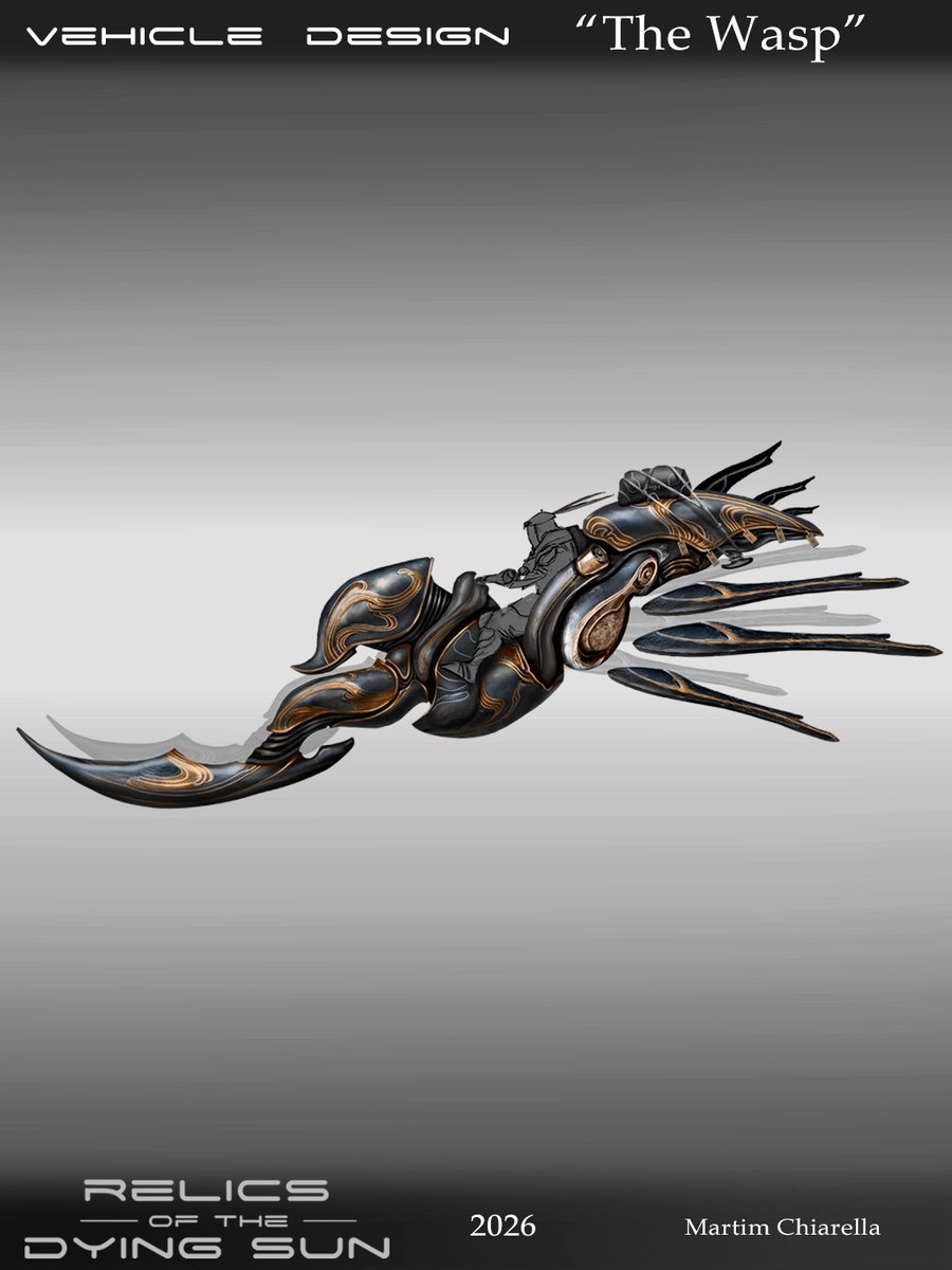 MartimChiarella's tweet photo. Introducing the desert vehicles "Falcon", "Wasp" and "Beetle"
Vehicle design explorations for "Relics of the Dying Sun", a personal sci-fantasy game project.
#ConceptArt #VehicleDesign #GameDev #VisDev #SciFantasy #IndieGame https://t.co/LHmB2sXfi5