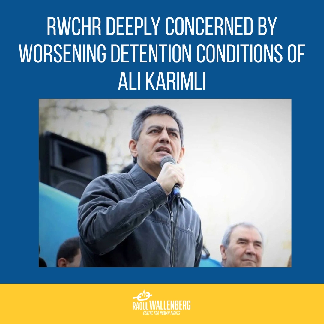 TheRWCHR's tweet photo. We are deeply concerned by the worsening detention conditions of @AliKarimli, leader of the opposition Azerbaijan Popular Front Party (APFP), who collapsed from severe dehydration yesterday during a court hearing on his application for house arrest.

We call on the #Azerbaijani authorities to immediately end this abusive treatment, restore access to safe drinking water, electricity, adequate ventilation, ensure a peaceful environment free from disruptive noise and other practices causing sleep deprivation, and all other necessities required to safeguard his health and dignity.

https://t.co/CZ91f7ivuQ