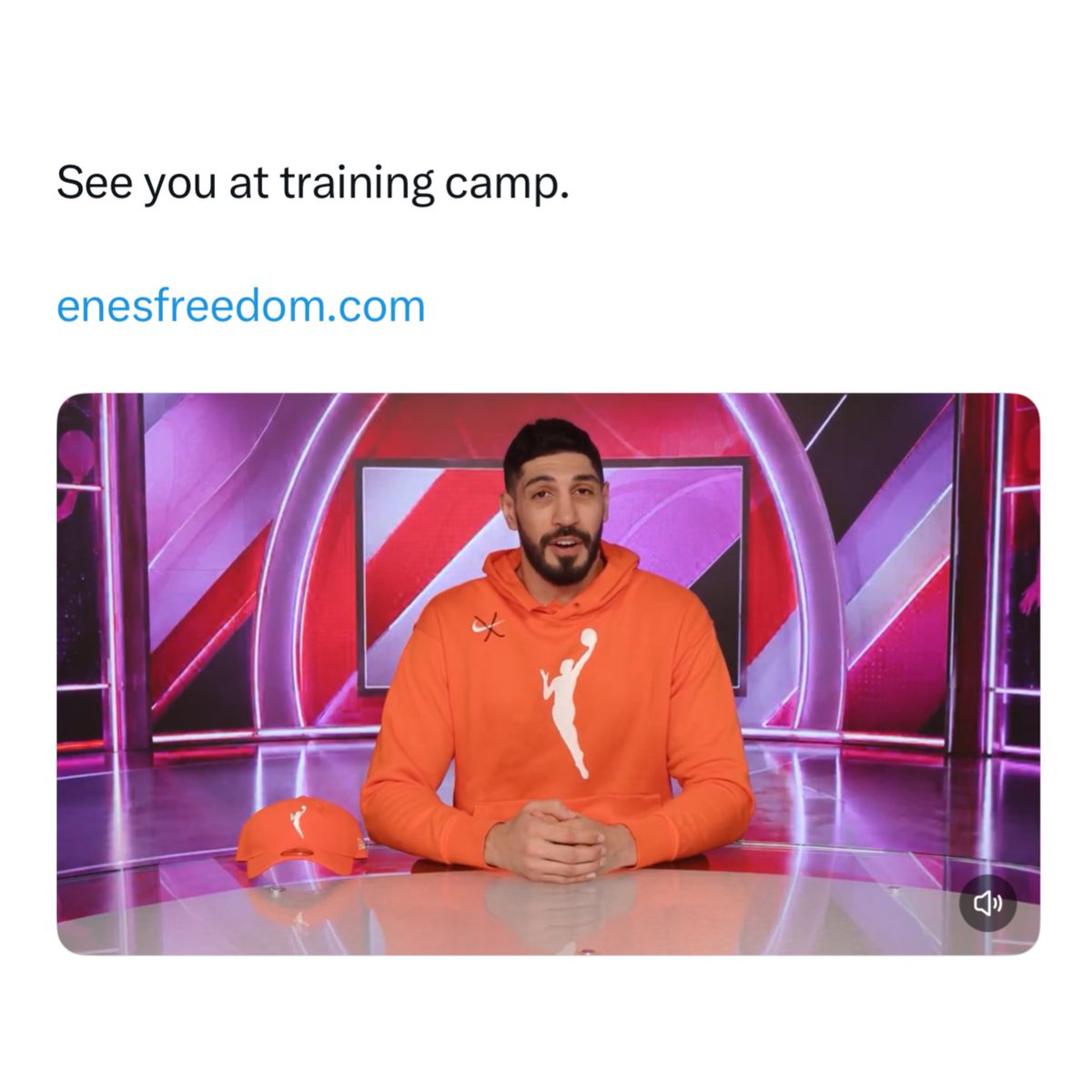 6ixbuzztv's tweet photo. Former NBA player Enes Kanter Freedom officially declares himself a WNBA prospect. https://t.co/fzBz4KM470