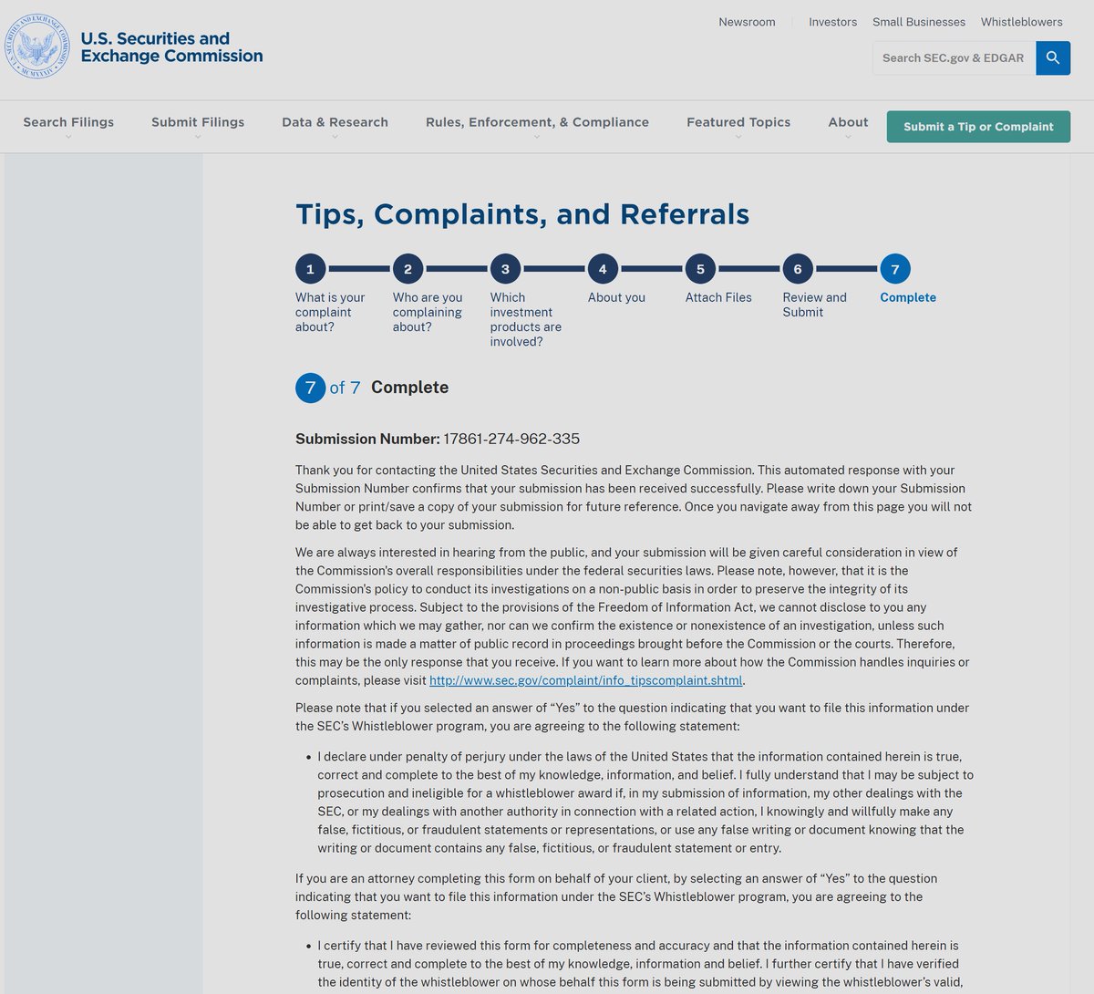 Tony_Denaro's tweet photo. SEC Whistleblower report filed as promised.  
Let's see if we can get to the bottom of this before $FNGR is delisted.
Subject: Wash trading or painting the tape by unknown party - either a promoter network, or an institution depending on what you believe is the motivation. https://t.co/zjBAhSt5dH