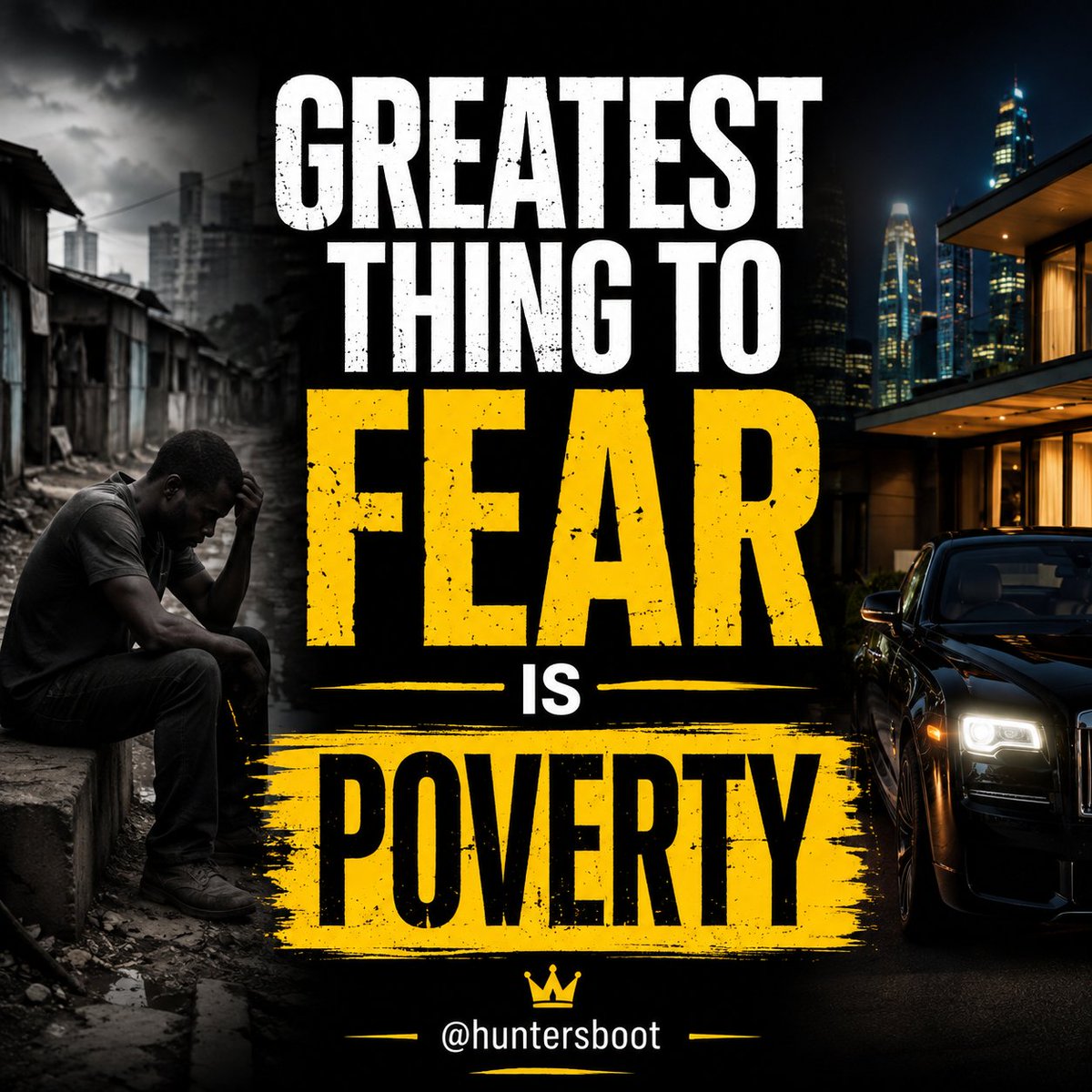 huntersboot's tweet photo. 🔴🔵
THE GREATEST THING TO FEAR IS POVERTY 

This is not because it defines you, but because it can limit your choices.

Fear it enough to work harder, keep learning, keep building, and change your circumstances.

Comfort can feel safe, but too much comfort can keep you stagnant.
Don’t just wish for a better life build one. 💯

— @huntersboot