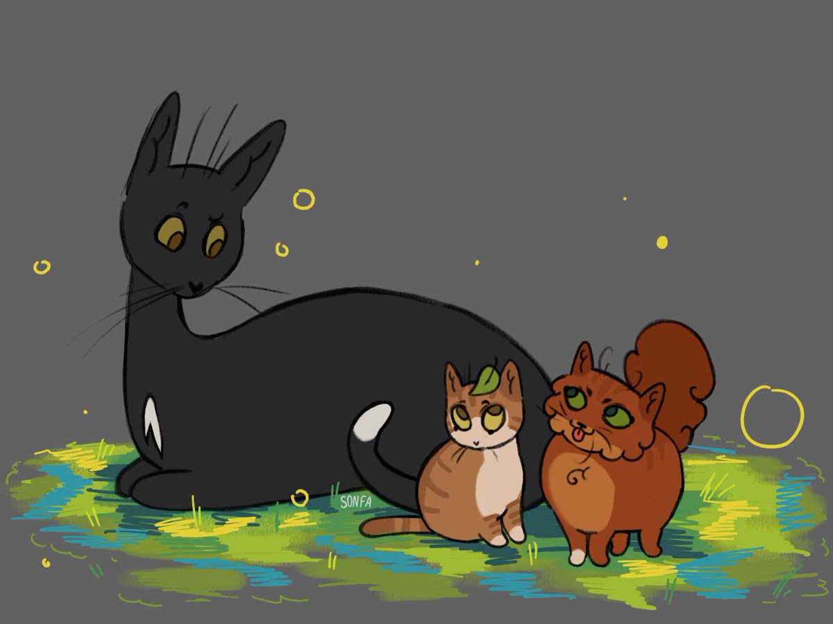 Ihmselff's tweet photo. Ravenpaw, Squirrelkit and Leafkit (^_^;
#warriorcats #ravenpaw #squirrelflight #leafpool https://t.co/5LfweO2xKD
