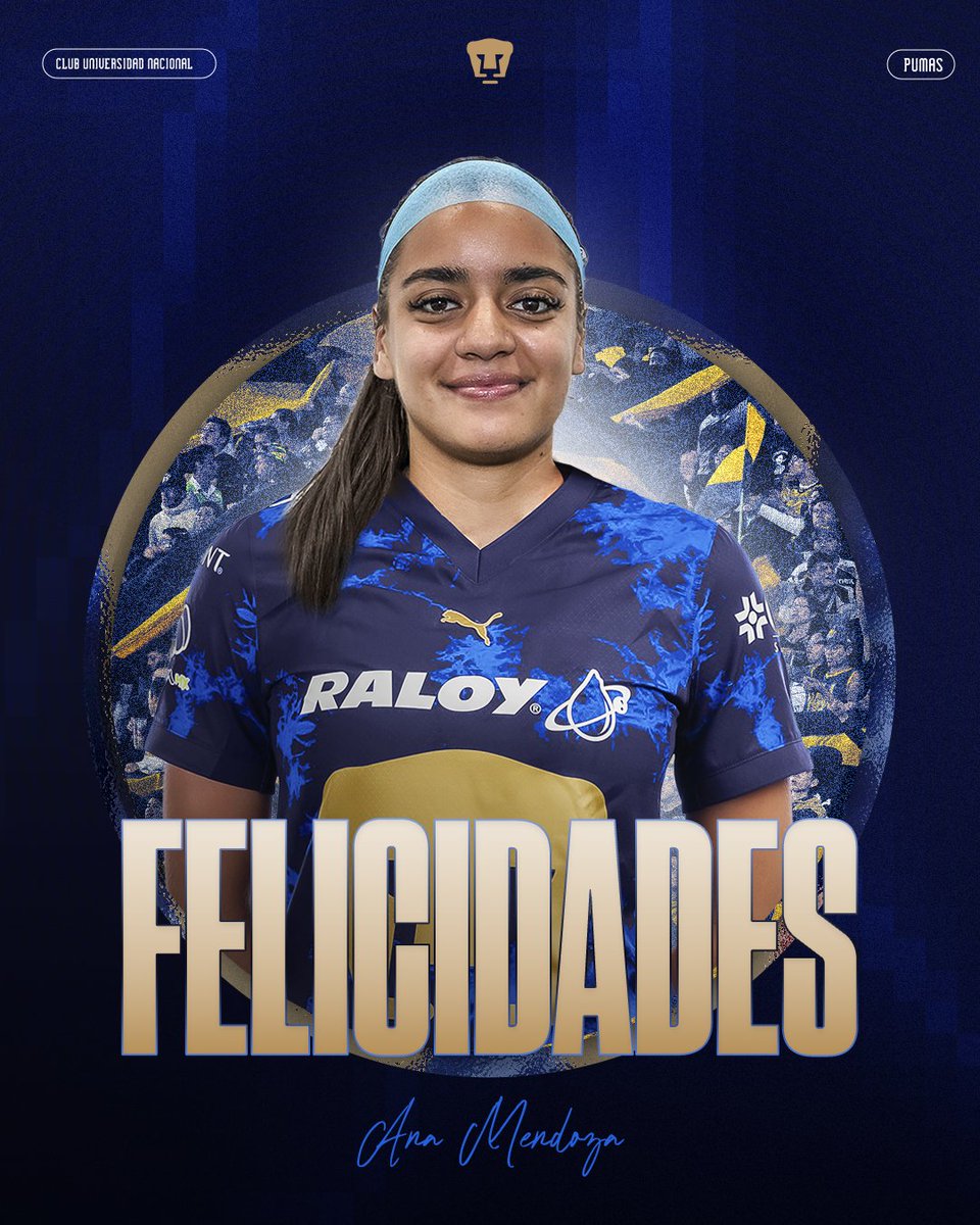 PumasMXFemenil's tweet photo. 🎈¡Cumpleaños de oro para Ana Mendoza! 🥇🥳
Te deseamos un día lleno de alegría y un año de grandes éxitos. 🎂🫶

#SiemprePumas https://t.co/Ui8SeevnXP