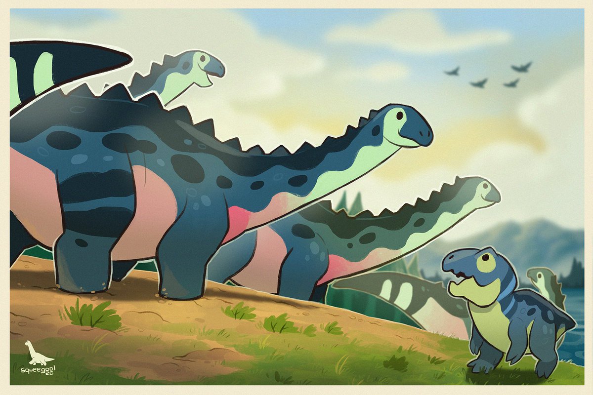 squeegool's tweet photo. sup AL? 

#paleoart 
#diplodocus
#allosaurus https://t.co/e6s8ZL5YAB