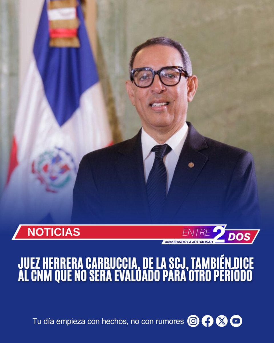 Entredostv1's tweet photo. Juez Herrera Carbuccia, de la SCJ, también dice al CNM que no será evaluado para otro período https://t.co/NGMDOcZ0dw https://t.co/9hSFyMedW6