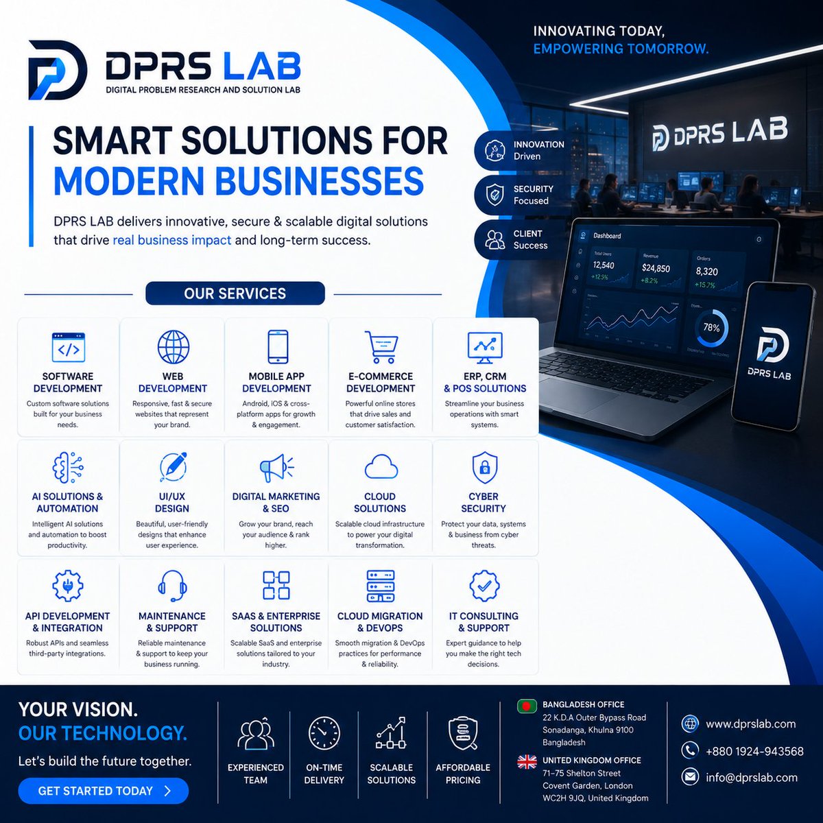 ck_ariyan's tweet photo. 🚀 Transform Your Business with Smart Digital Solutions

📩 Let's discuss your next project today!
🌐 https://t.co/RbmAD3vCsK

#DPRSLAB #SoftwareDevelopment #WebDevelopment #MobileAppDevelopment #ArtificialIntelligence #BusinessAutomation #ERP #CRM #POS #DigitalTransformation https://t.co/0u7VA78j77