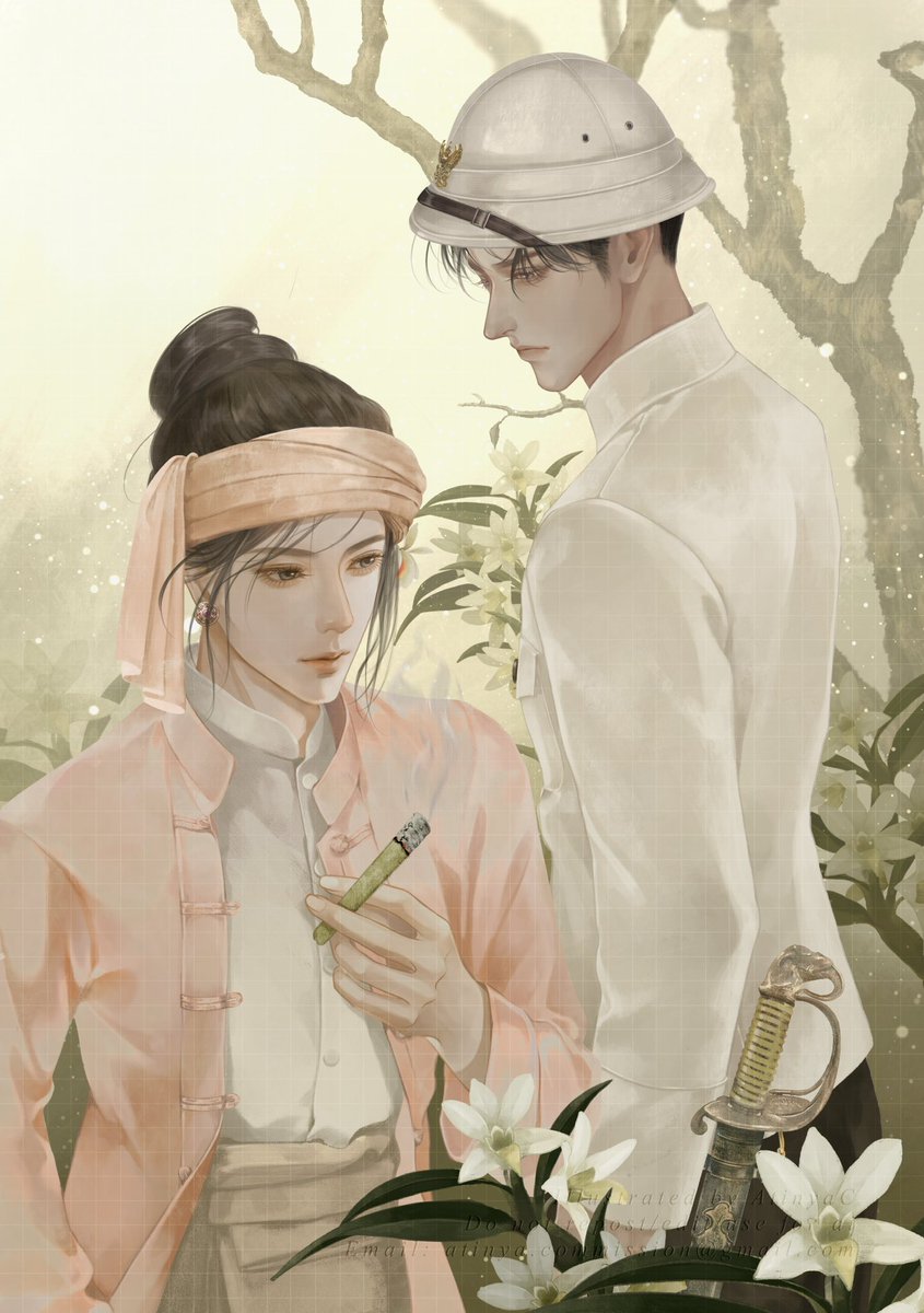 AtinyaC's tweet photo. นานๆจะได้วาดพีเรียดไทยขอบคุณคุณนักเขียนมากเลยนะคะ 

commissioned for  @irishxmm 🙏🏻 https://t.co/7pUs38PFE1