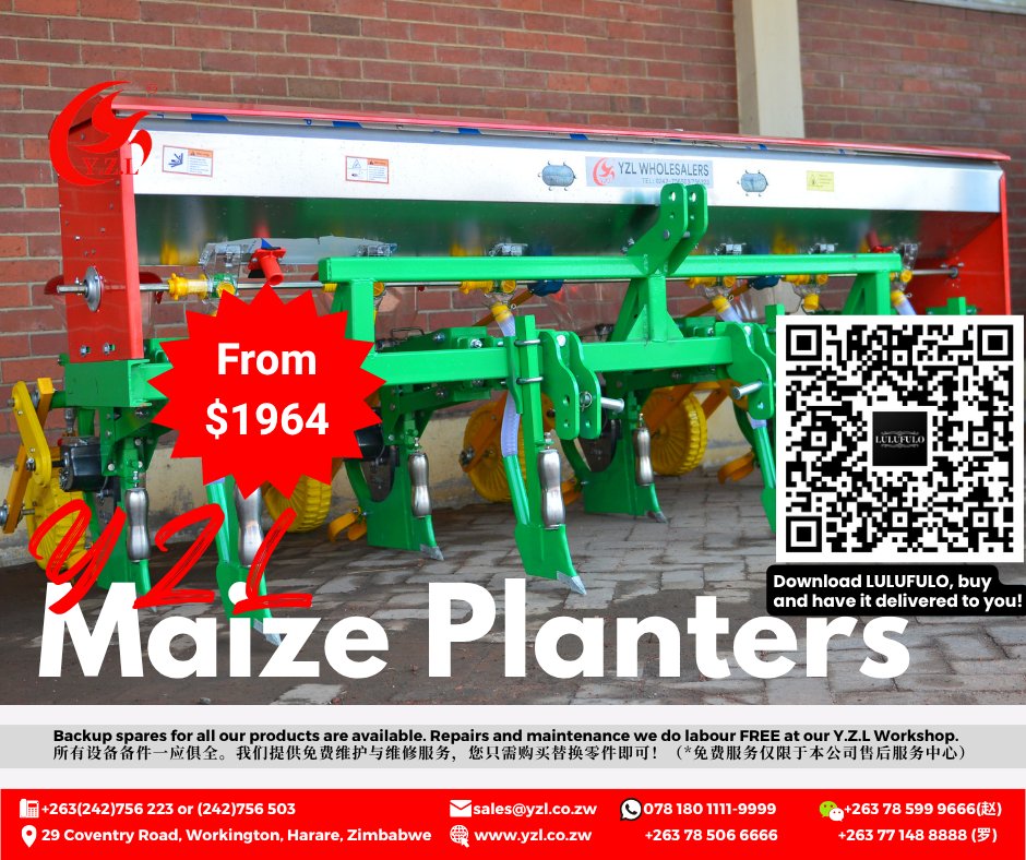 YWholesalers's tweet photo. WIDE RANGE OF FARMING IMPLEMENTS AVAILABLE AT Y.Z.L WHOLESALERS
#yzlwholesalers #farming #mining #industrial #electrical #farmingzimbabwe #tractors #YTO #farmimplements #forkllifts #waterpumps #electricmotors #HDPE #maizeshellers #generators #JackHammers #Quadbike https://t.co/GlYcck4KKO
