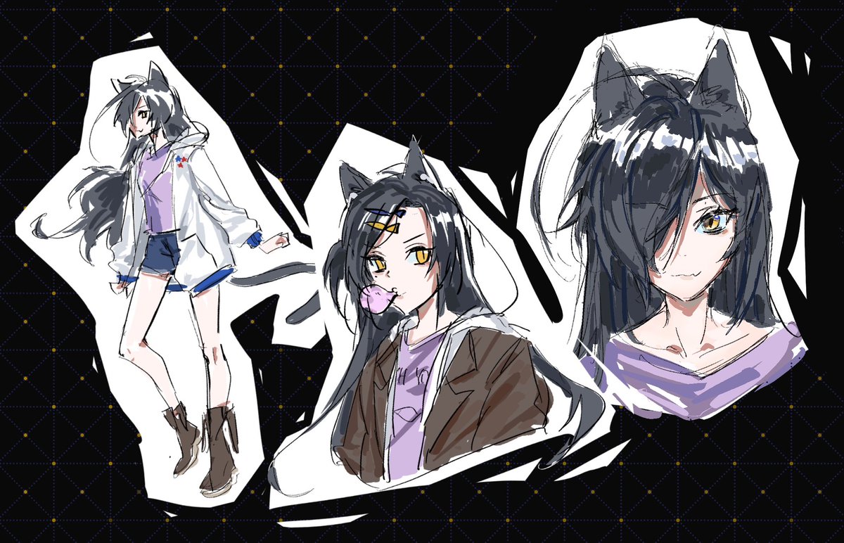 Gurimoa9's tweet photo. 搵緊靈感摷返十萬年前畫過嘅自設出嚟
點解我小學諗到咁多鳩嘢嘅同時比例都可以畫得好鳩 https://t.co/auJGeauQAN
