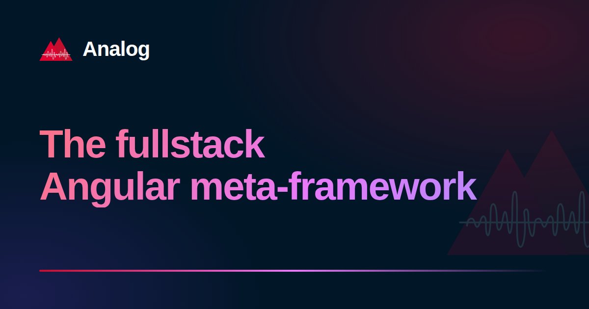 brandontroberts's tweet photo. 🤩 The @analogjs docs have been rebuilt from the ground up and are now powered by .. AnalogJS!

🔥 Full SSG
🤖 Vite plugins for LLMs.txt, link checks, etc.
📕 Markdown URLS shipped alongside the docs.

⚡️ Built with @angular, @nitrojsdev, and @vite_js 
🚀 Deployed to @zeropsio  

https://t.co/pZeuHPCk9G