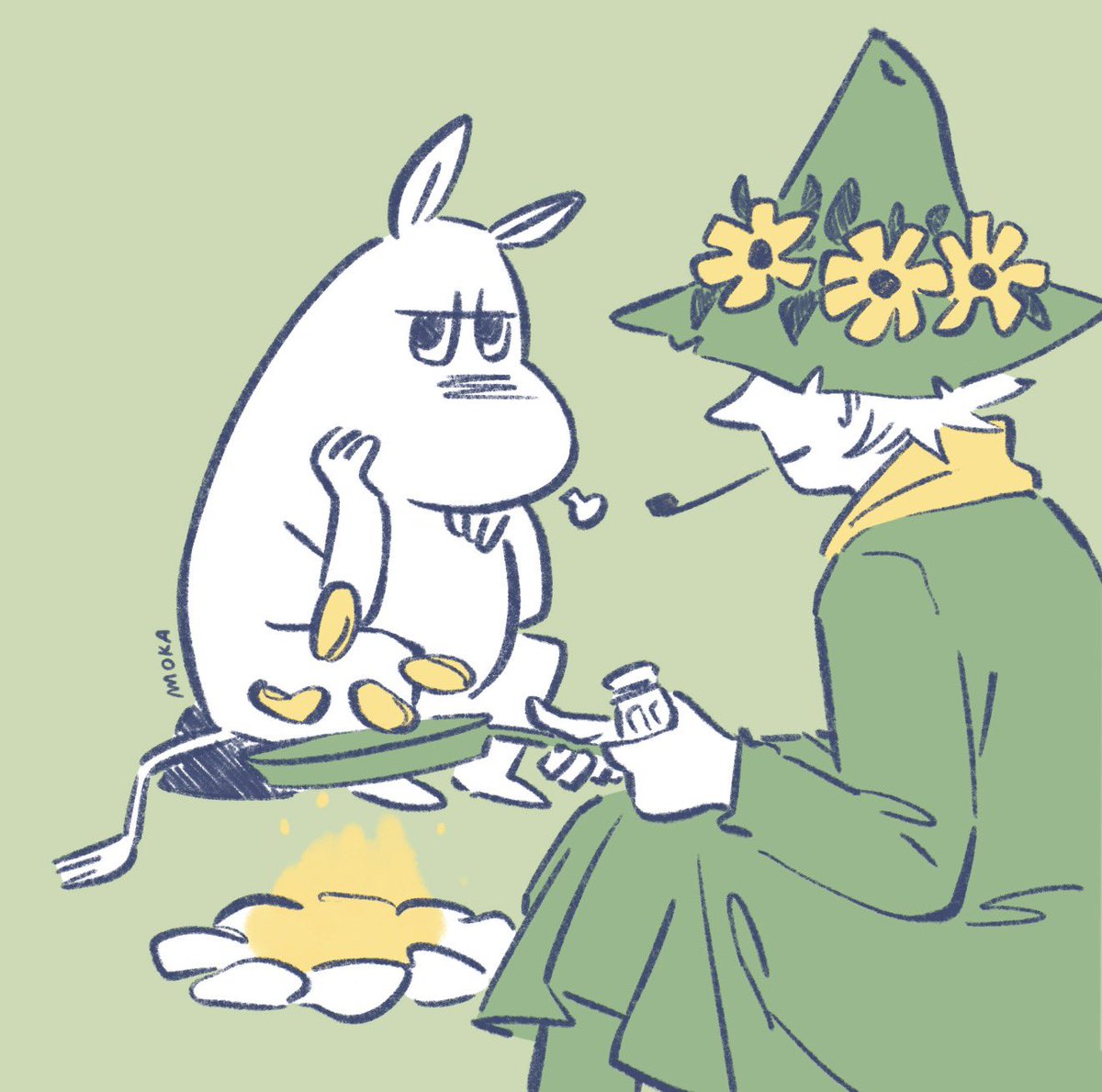 melushhka's tweet photo. I was going to painted it full color, but I think like this, simple colors, is better https://t.co/EJ5b5f6reE