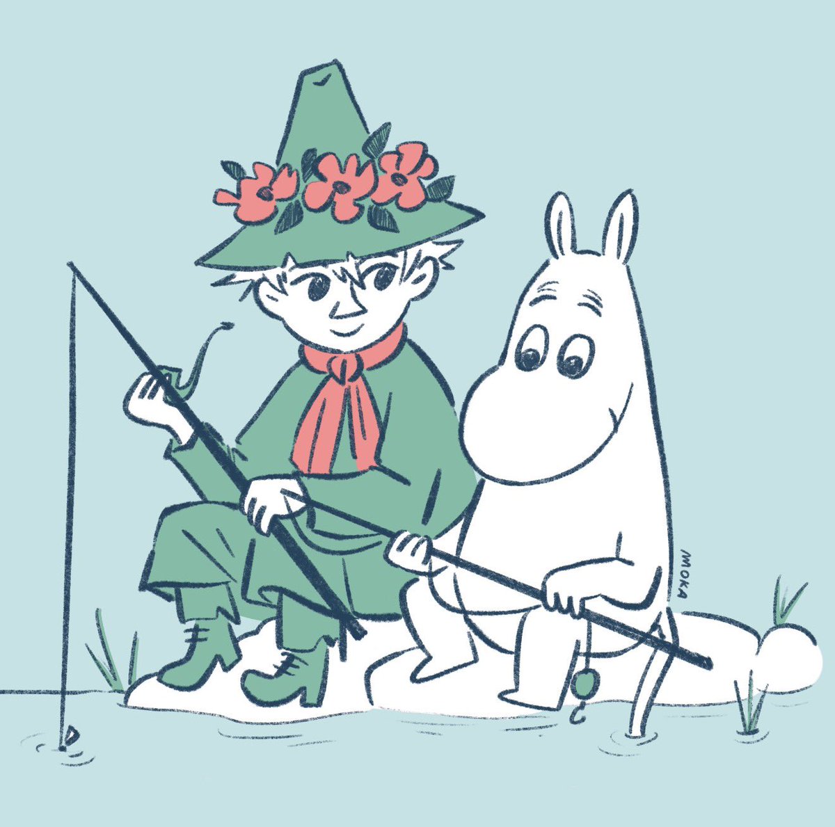 melushhka's tweet photo. I was going to painted it full color, but I think like this, simple colors, is better https://t.co/EJ5b5f6reE