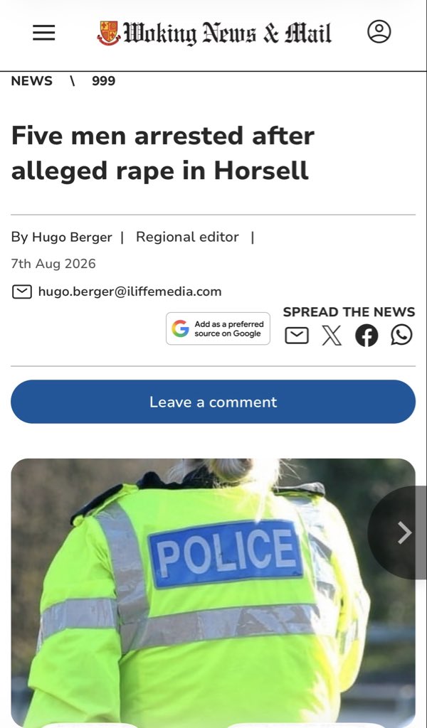HarryLines7's tweet photo. 🚨 Horsell, Surrey.🚨

Five men arrested on suspicion of rape from a single address.

Ages ranging from 20s to 50s.
All released on bail.

Police are saying very little.

Locals are asking the obvious question…. was it an HMO?

Another quiet street.

Another group of men.

Another woman left dealing with the consequences.

This keeps happening.
Protect our women.

Protect our communities.

Millions must go. 🏴󠁧󠁢󠁥󠁮󠁧󠁿
Credit: @britmatters
