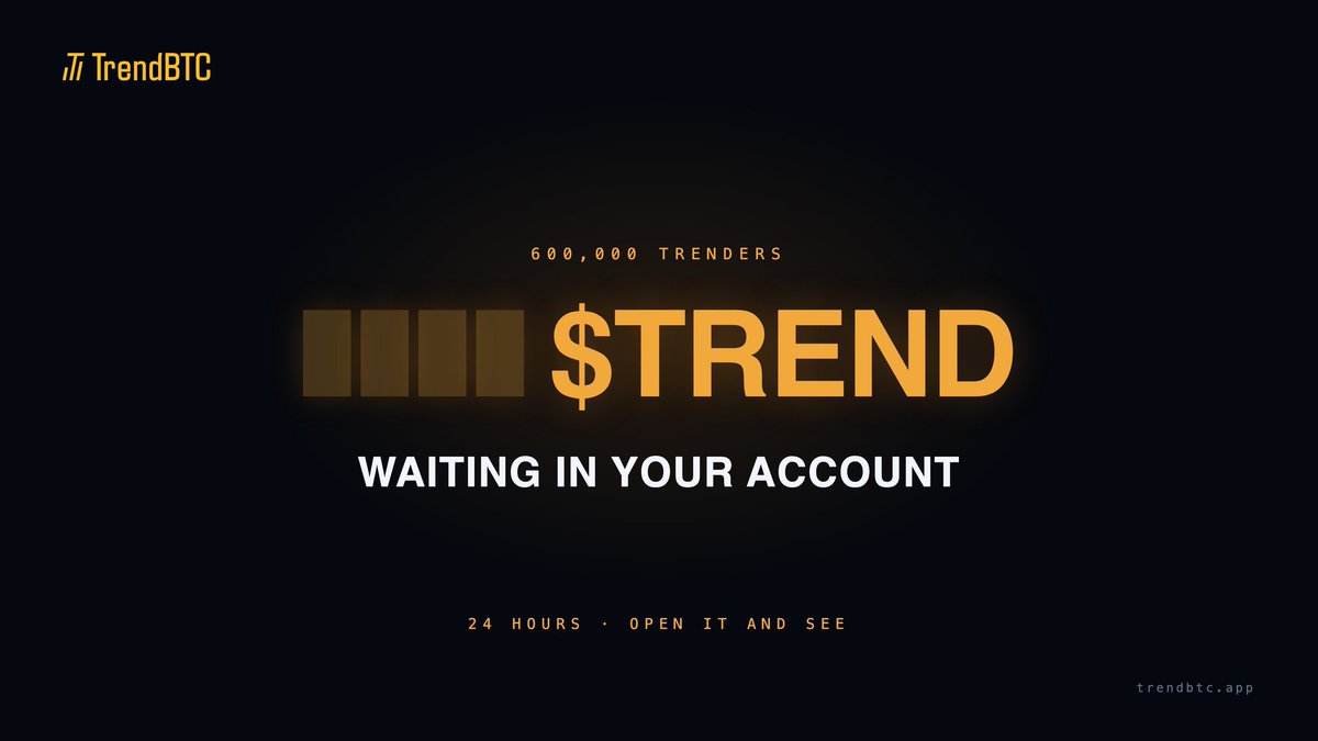 RomjanPower72's tweet photo. 600K trenders. 🟠

Every account has something waiting to be claimed right now — we're not saying what's inside.

Claim it, then drop what you got in the comments 👇

24h window. It doesn't reopen.

@trend_btc_app https://t.co/bvV5Rj6Vkb