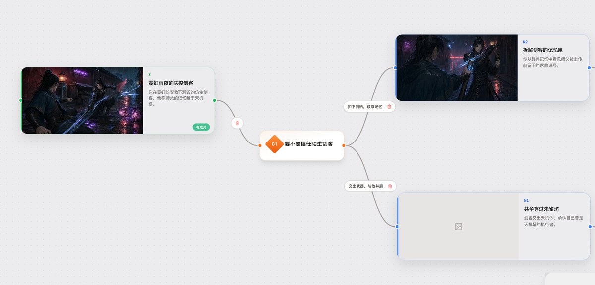 ReelRork's tweet photo. Neon rain. A swordsman with shattered memories. One choice:

A — chase your master's distress signal
B — destroy the trail and save him

Built from story graph to interactive cut in ReelFork. Which path?

#InteractiveStorytelling #ReelFork https://t.co/rPQbS6s7zU