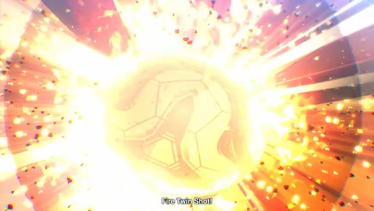 SightAlbar's tweet photo. Le trailer continue ensuite avec les jumeaux attaquants, Connor et Tanner Bernard, et leur tir combiné, le Fire Twin Shot. #captaintsubasa #worldfighters #game #anime #captaintsubasa2 https://t.co/gAquOw6xdH