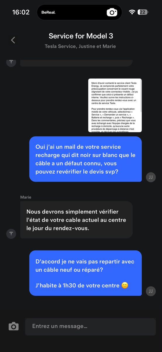 PhilippeTripon2's tweet photo. @elonmusk @Tesla France is all about being eco-friendly, but you're the one footing the bill!
Repairing the cable costs more than ordering a new one, plus there's a three-hour round trip just to test it! Is this a joke, Elon? https://t.co/nVQ7A8NFOm