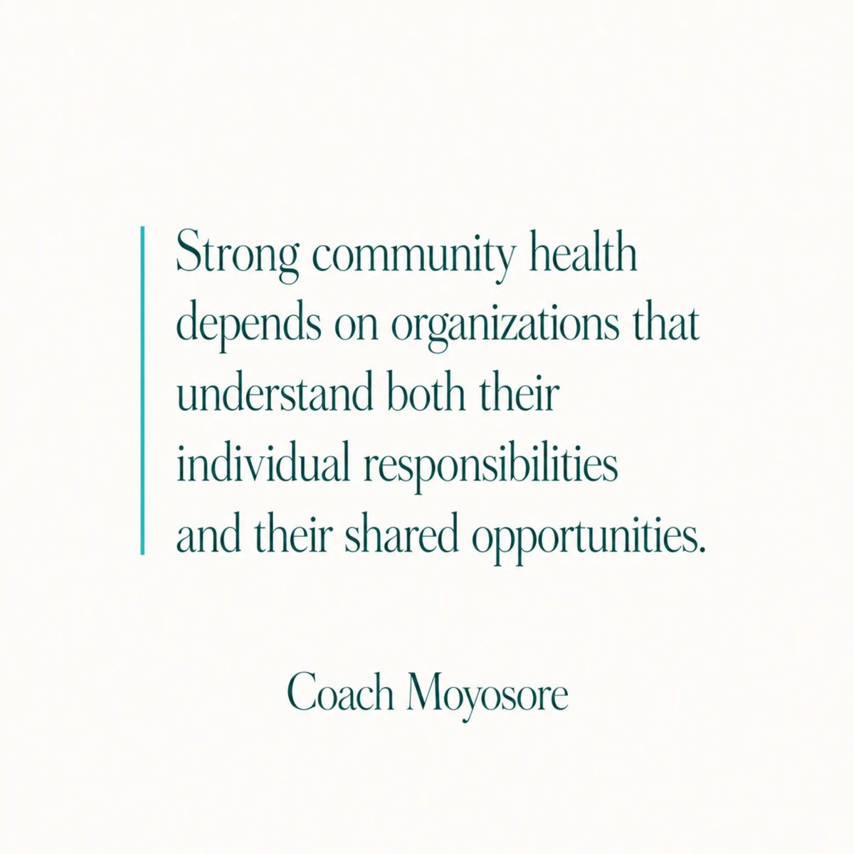 CoachMoyosore's tweet photo. Strong community health depends on organizations that understand both their individual responsibilities and their shared opportunities.

Bringing the different perspectives together with intention often leads to stronger partnerships and more sustainable outcomes. https://t.co/uZd6GfT5dS