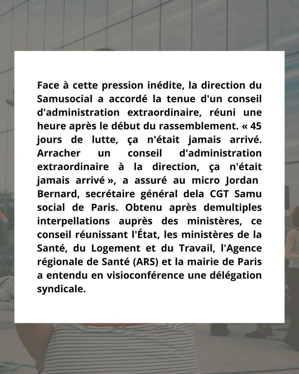 CommissionIdf's tweet photo. 3/4 (suite) 📰 article du journal @humanite_fr sur la lutte au #Samusocial de Paris⤵️ https://t.co/jcimWBZmtL