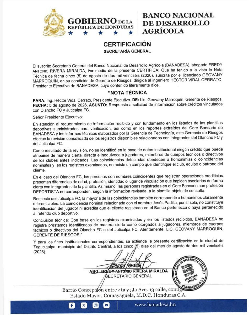 talbottlg's tweet photo. Como lo dije anteriormente, es completamente FALSO que en esta administración de Banadesa se le haya dado préstamos a un equipo de fútbol. 

Una cosa es lo que puedas decir, otra LO QUE PUEDES PROBAR. (aprendan sapos) https://t.co/XcXHd52a8A