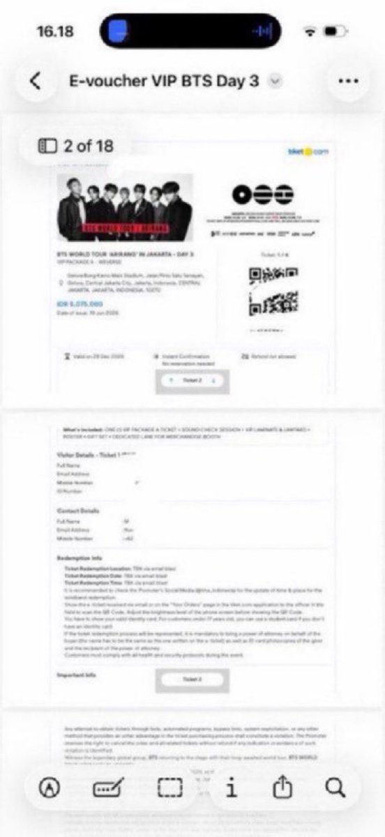 evcays's tweet photo. Mau wts jual tiket konser BTS ARIRANG WORLD TOUR IN JAKARTA ready 

✅Vip A day 3 = 2 tix
diurus sampe jadi tiket fisik
5.2jt/tix

#zonauang #zonajajan https://t.co/7WYJJx92tV