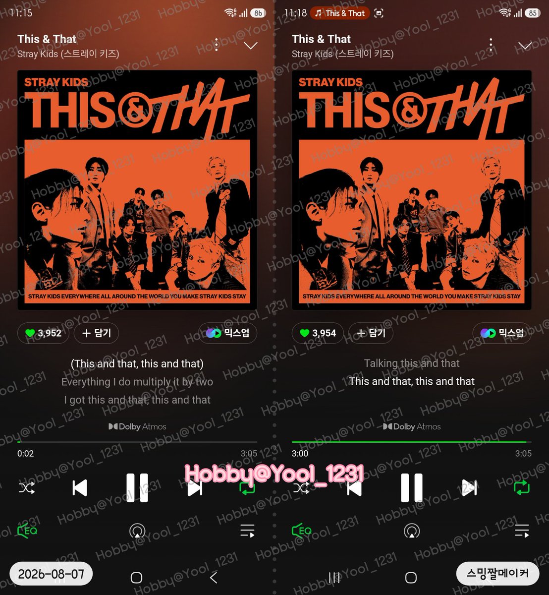 Yool_1231's tweet photo. 23시 Melon / genie / FLO

#StrayKids #스트레이키즈
#THIS_AND_THAT
#This_and_That_BurningTime
#StrayKidsComeback
#YouMakeStrayKidsStay https://t.co/V8KhJHBKZe