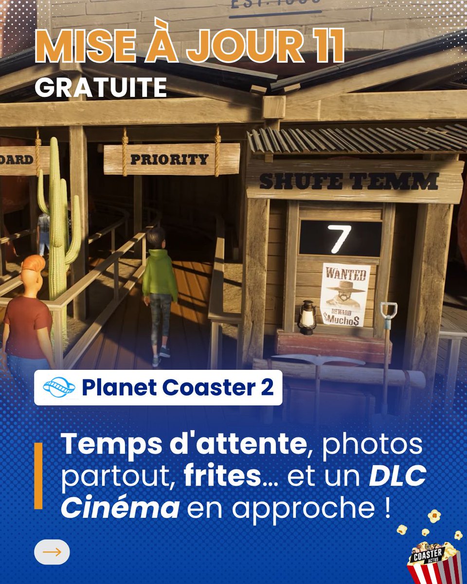 CoasterActus's tweet photo. 🎮  La mise à jour 11 gratuite de @planetcoaster 2 sera disponible le 19 août !

🎥 Et RDV le 12 août pour découvrir le prochain DLC... Cinéma https://t.co/t6pAbufSAL