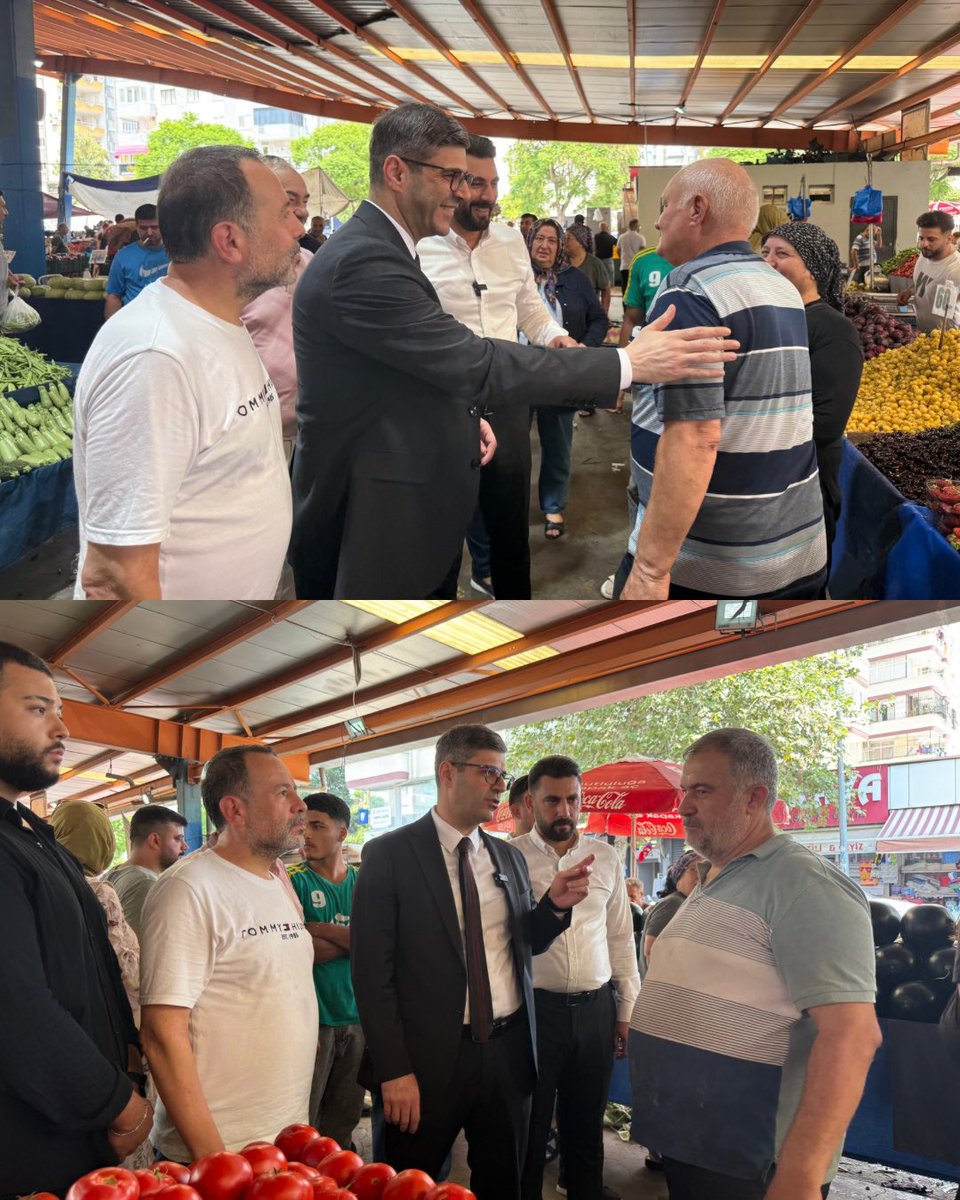 akincemal's tweet photo. 📍Çukurova / Semt Pazarı

“AK Parti teşkilatları olarak en büyük gücümüz, hemşehrilerimizle kurduğumuz gönül bağımızdır.”

İl Başkanımız Sn. Mustafa Özkan ile birlikte Mahfesığmaz Mahallemizde semt pazarında esnaflarımız ve hemşehrilerimizle bir araya geldik.

Samimi sohbetleri, güler yüzleri ve güzel temennileri için tüm hemşehrilerimize teşekkür ediyoruz. Biz, her zaman olduğu gibi sahada, milletimizin yanında olmaya devam edeceğiz. 

@omerrcelik @abuyukgumus @avmustafaozkan @KaramikSunay @abdullahdogru01 @farukaytek