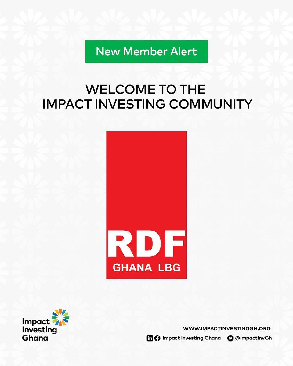 ImpactInvGh's tweet photo. We're pleased to welcome RDF Ghana LBG as the newest member of the IIGh community.

With deep experience in financing MSMEs across agriculture and renewable energy, @rdf_ghana brings valuable expertise in blended finance and inclusive growth.🌱

Read more: https://t.co/CO60V2c74k https://t.co/OTpnhM8quo