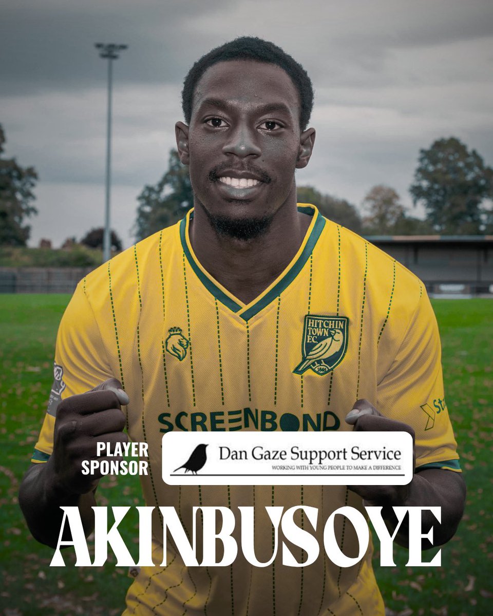 HitchinTownFC's tweet photo. 🤝 | TEMI AKINBUSOYE - PLAYER SPONSOR

Huge thanks to Dan Gaze Support Services who have sponsored @Temi9_ for this season. 

Find out more about the work they do supporting young people in the local community here: https://t.co/384t1clhky https://t.co/CKYfnysBdE
