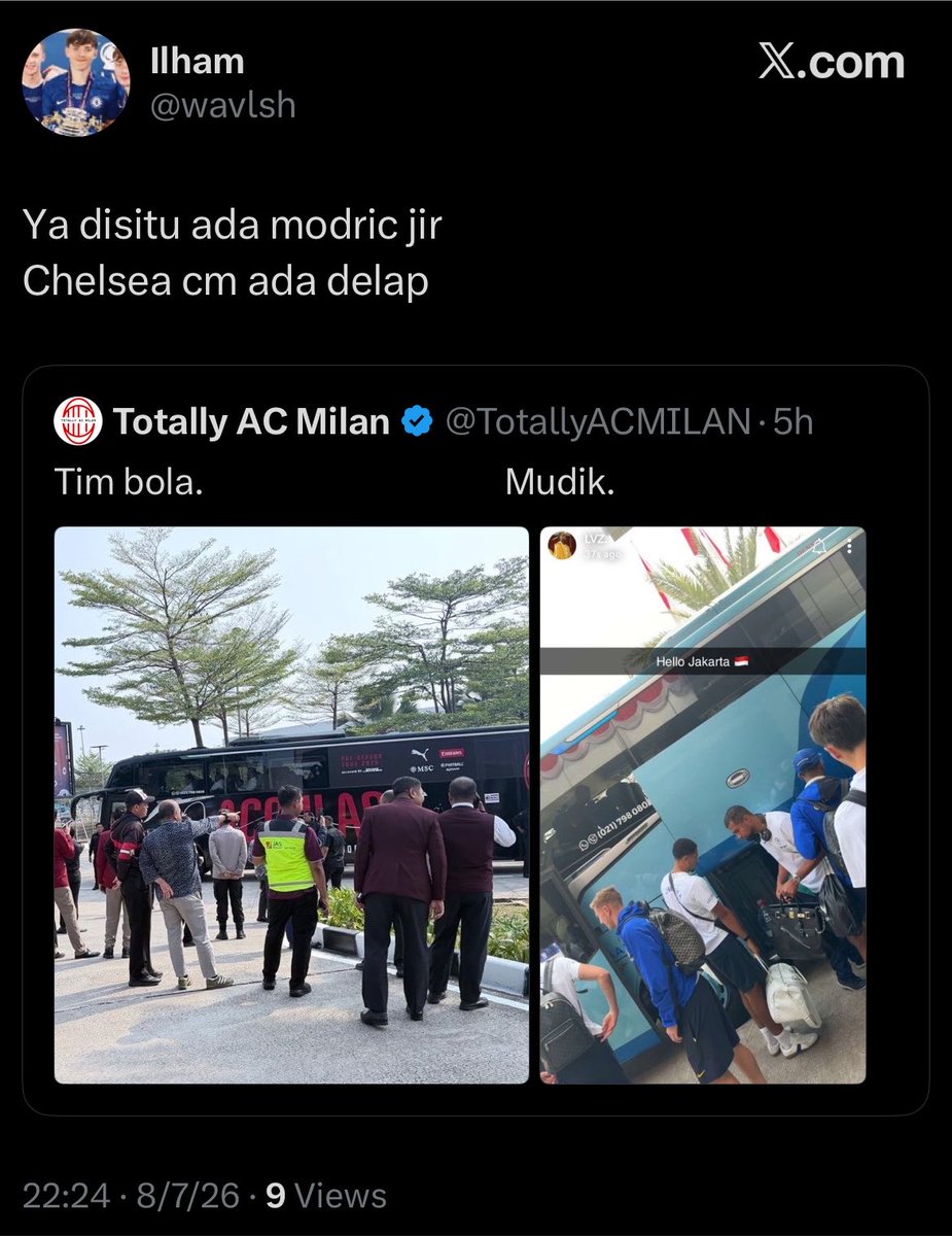 TotallyACMILAN's tweet photo. Asbunnya Ilham dari fans Chelsea ini jujur lucu sih😭 https://t.co/hAY2PIGtlV