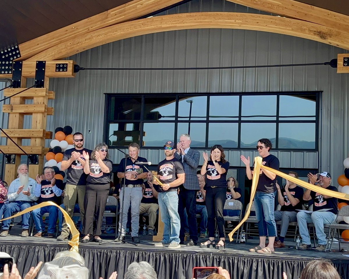 GovernorLittle's tweet photo. Salmon has a new school! Construction was supported through local voter-approved bonds, contributions from area businesses, and historic state investments in school facilities. 

Two Rivers School is proof that when local vision meets state partnership, great things happen! https://t.co/Z4q5A6noFW