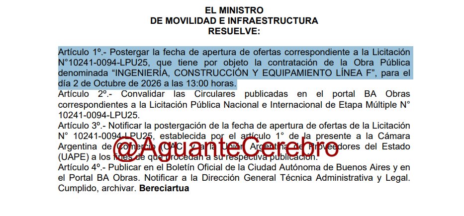 AguanteCerebro's tweet photo. Nueva postergación para la línea F de subte 👏👏👏 https://t.co/rqf4in82MF