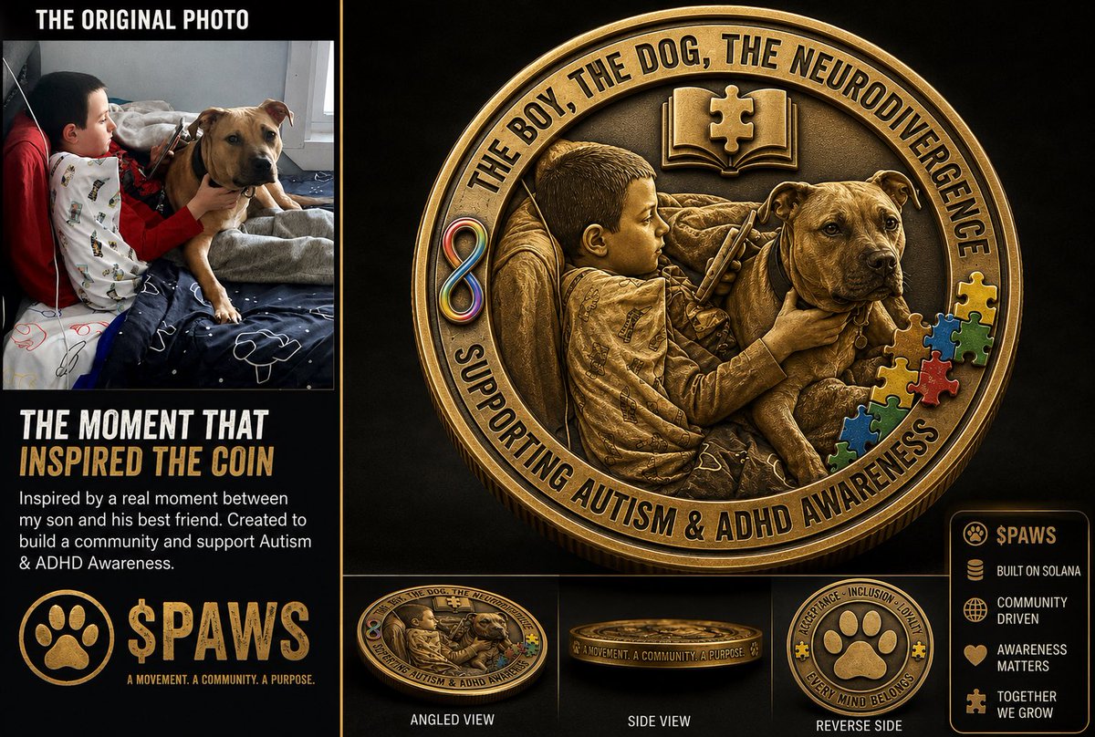 PAWS3258onSOL's tweet photo. Most people chase green candles. We’re building something with purpose. $PAWS was inspired by my son’s love of technology and imagination. Strong communities aren’t bought—they’re earned. Early builders see what others miss. #love #Solana #PAWS #autism #doglove https://t.co/UJDgGmKHmf