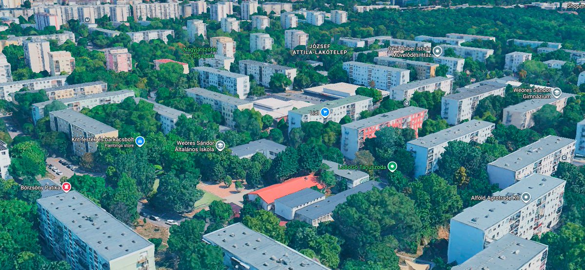 borntosneed's tweet photo. @cornu__copia example:
commie blocks in what's essentially a big park, with schools, pharmacy, grocery shops, playgrounds, swimming pool and a subway connection, all in walking distance.

Of course, they have of drawbacks too: out of date aptment layouts, thin walls and therefore noise etc https://t.co/RACQI8BdXW